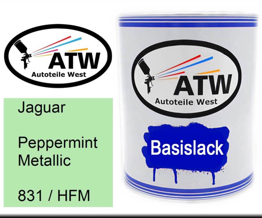 Jaguar, Peppermint Metallic, 831 / HFM: 1L Lackdose, von ATW Autoteile West.